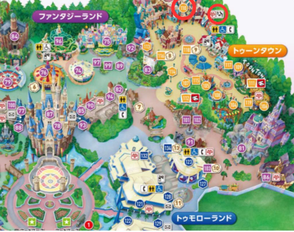 東京ディズニーランドのマップ